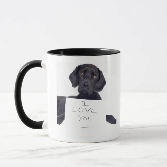 Svart Labrador 13 månader Mugg (Vänster)