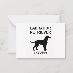 svart labrador älskare anteckningskort