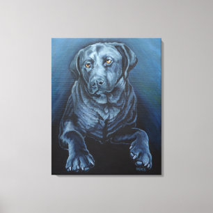 Svart Labrador Art Skriv ut engelska Retriever Skr Canvastryck