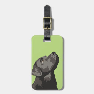 Svart Labrador bagagemärkre (välj din färg), Bagagebricka