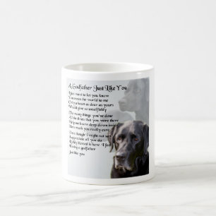 Svart Labrador gudfaderdikt Kaffemugg