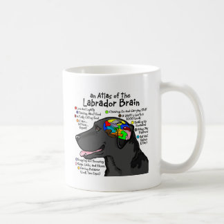 Svart Labrador hjärnkartbok Kaffemugg