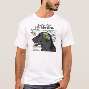 Svart Labrador hjärnkartbok T Shirt