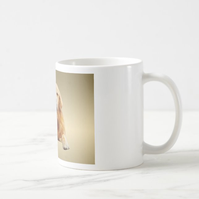 Svart Labrador Hund Vattenfärg Konst Målning Kaffemugg (Höger)