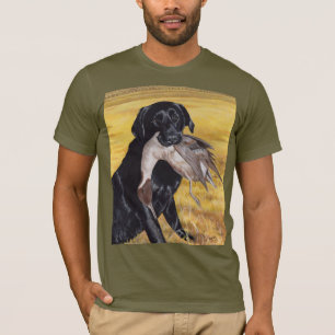 Svart Labrador jakthund Tee Shirt
