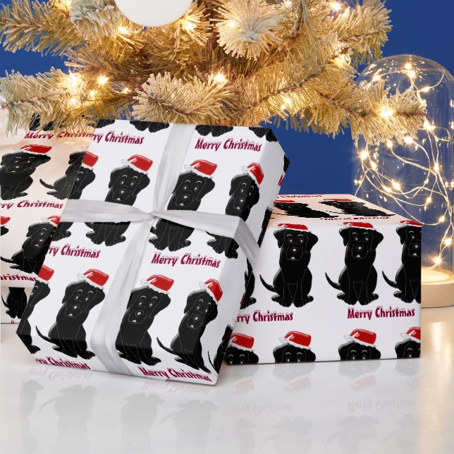 Svart Labrador Jul Presentpapper (Helgdagar)