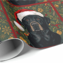Svart labrador julklappspapper presentpapper
