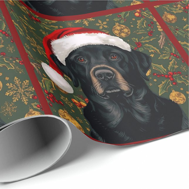 Svart labrador julklappspapper presentpapper (Skapare uppladdad)