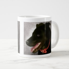 Svart labrador Jumbo Coffee Mugg