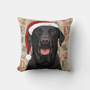 Svart labrador kudde