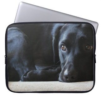 Svart Labrador Laptop Sleeve