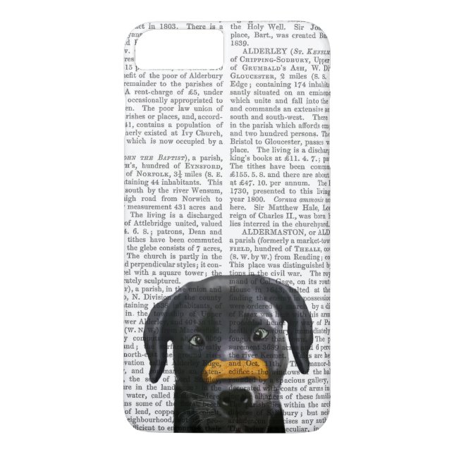 Svart Labrador Med Ben På Näsan Case-Mate iPhone Skal (Baksida)