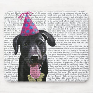 Svart labrador med Party Hat Musmatta