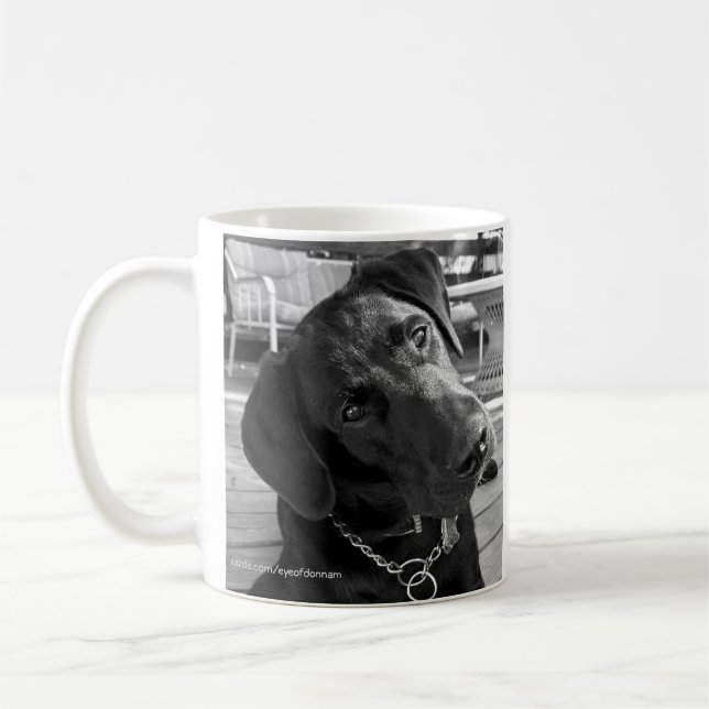 Svart Labrador mugg (Vänster)
