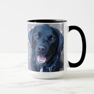 Svart Labrador mugg