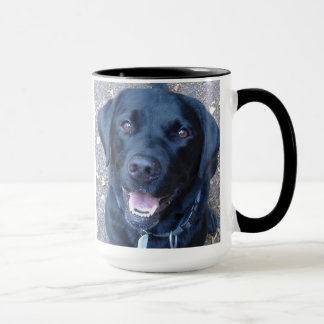 Svart Labrador mugg