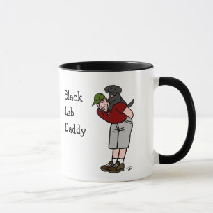 Svart Labrador pappa Mugg