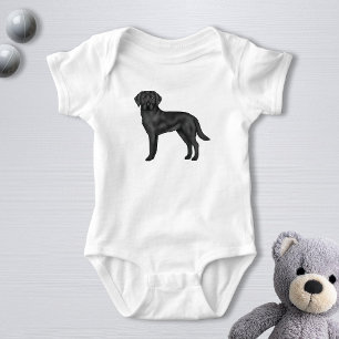 Svart Labrador Retriever Bedårande Tecknad Hund Ko T Shirt