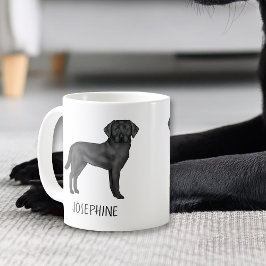 Svart Labrador Retriever Cute Lab-Hund anpassade n Kaffemugg