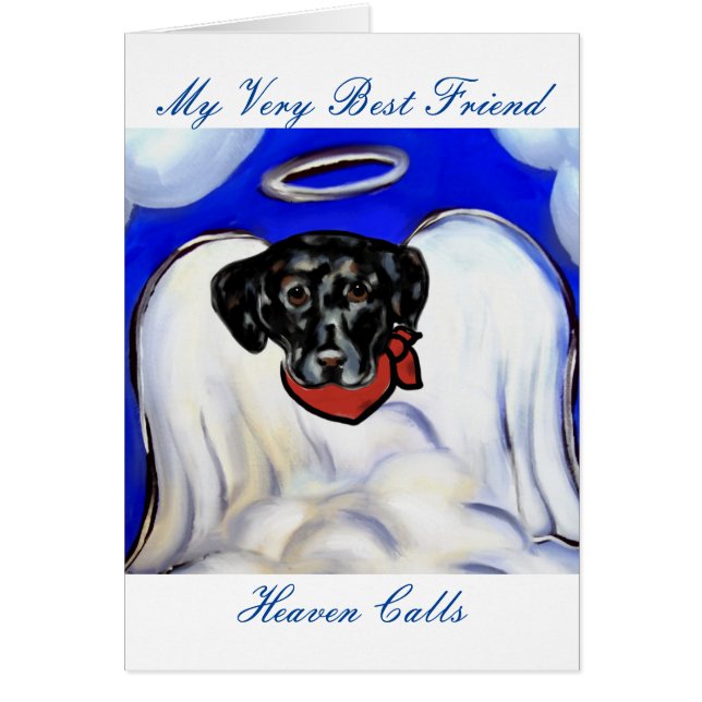 Svart Labrador Retriever Hälsningskort (Framsidan)