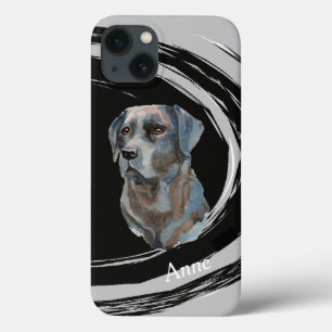 Svart Labrador Retriever Hund Abstrakt Virvel