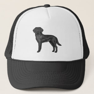 Svart Labrador Retriever Hund Svart Lab Ritning Keps