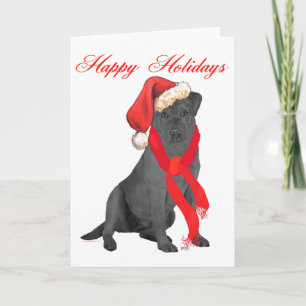 Svart Labrador Retriever Jul Helgkort