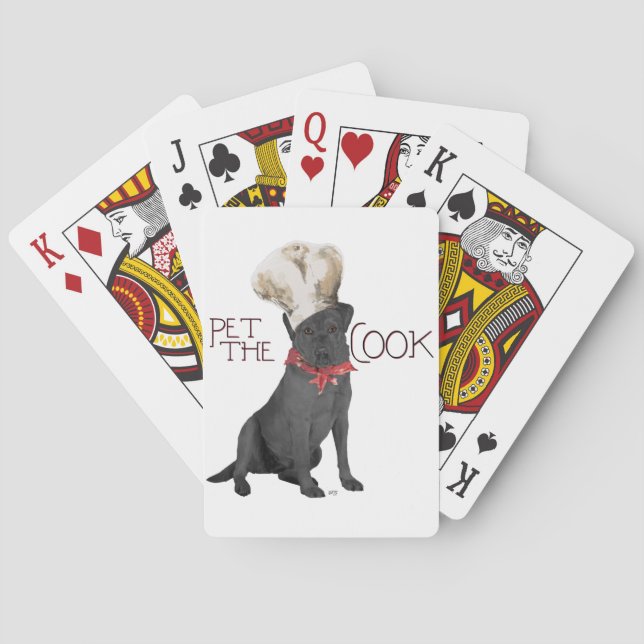 Svart Labrador Retriever Kock Spel Kort (Baksidan)