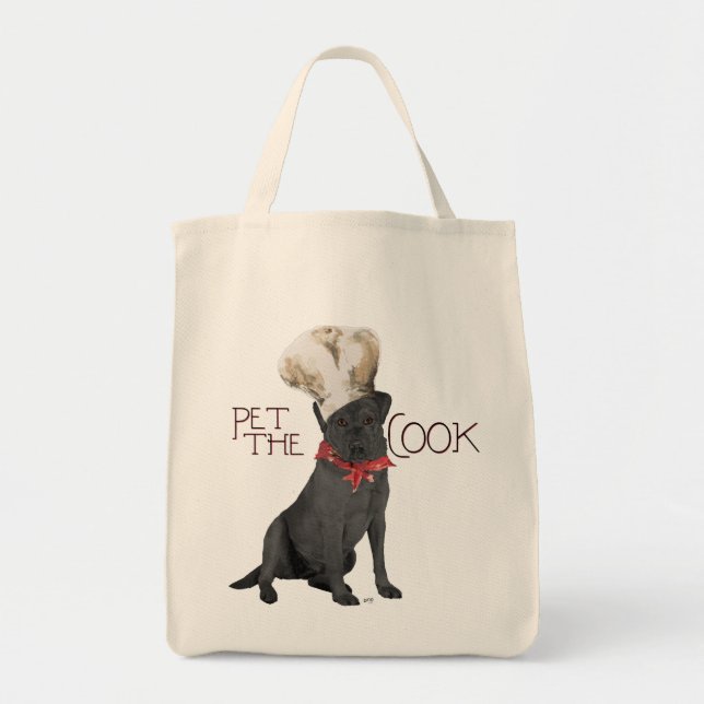 Svart Labrador Retriever Kock Tygkasse (Framsidan)
