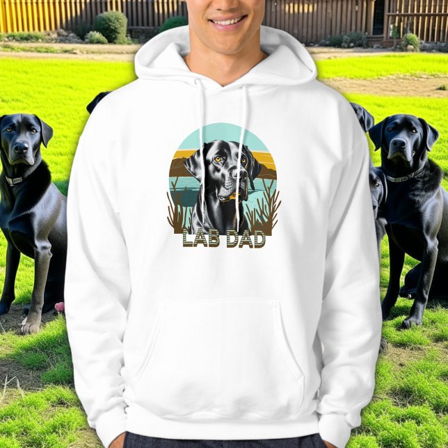 Svart Labrador Retriever | Labbpappa Hoodie (Skapare uppladdad)