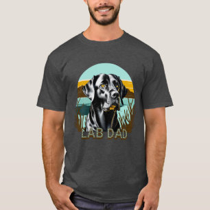 Svart Labrador Retriever Labbpappa T Shirt