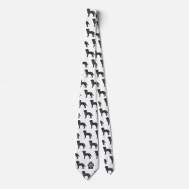 Svart Labrador Retriever Mönster Anpassad Monogram Slips