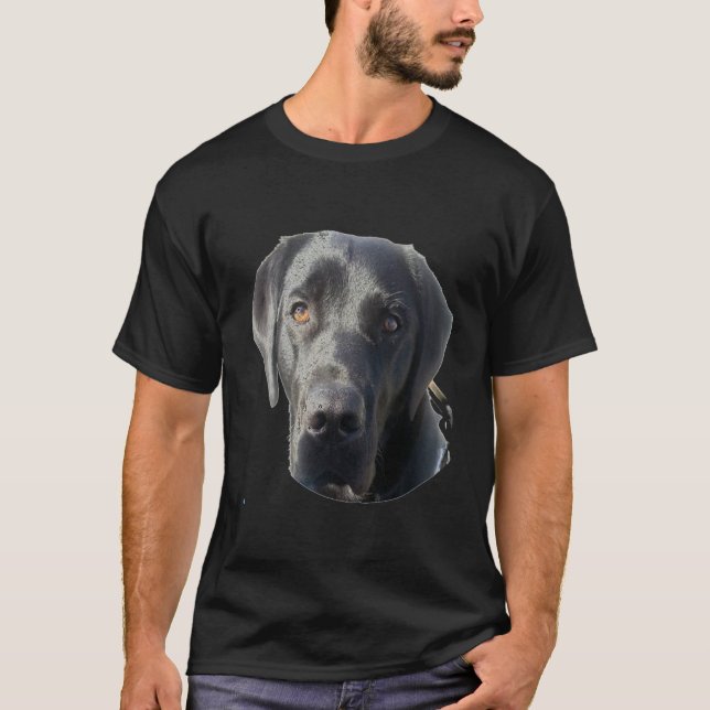 Svart Labrador Retriever Shirt T (Framsida)