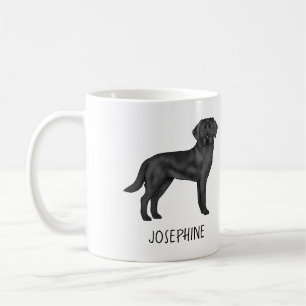Svart Labrador Retriever Söt Lab Hund Anpassat Nam Kaffemugg