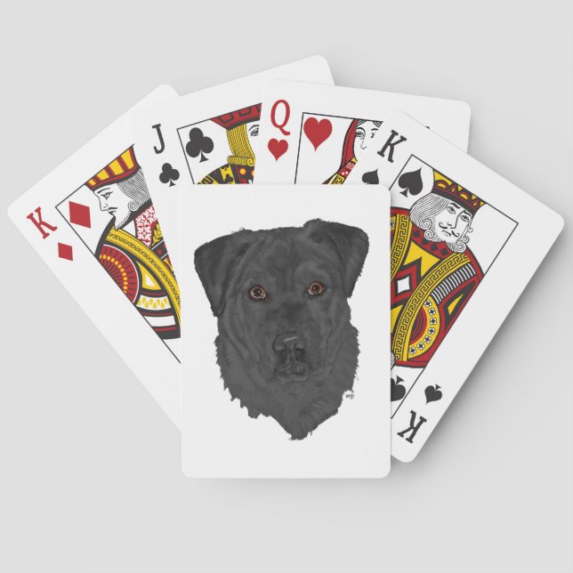 Svart Labrador Retriever Spel Kort (Baksidan)