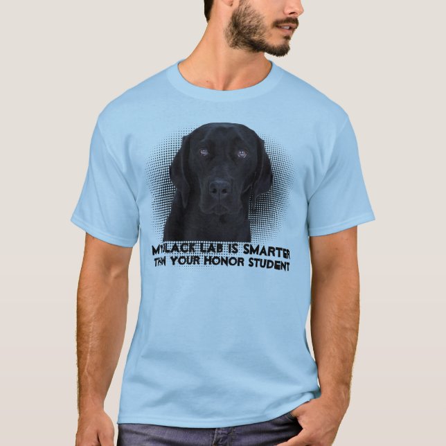 Svart Labrador Retriever T Shirt (Framsida)