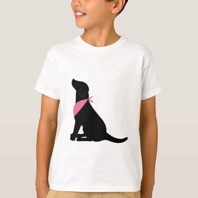 Svart Labrador Retriever T Shirt (Framsida)