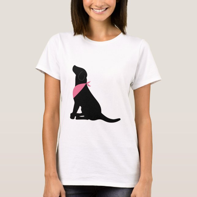 Svart Labrador Retriever T Shirt (Framsida)