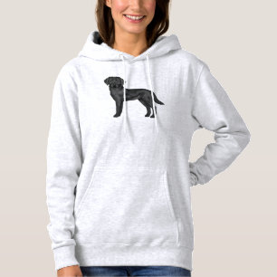 Svart Labrador Retriever Tecknad Hund Design T Shirt