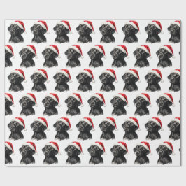 Svart Labrador Retriever till jul Presentpapper