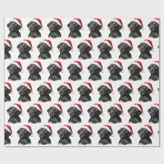 Svart Labrador Retriever till jul Presentpapper