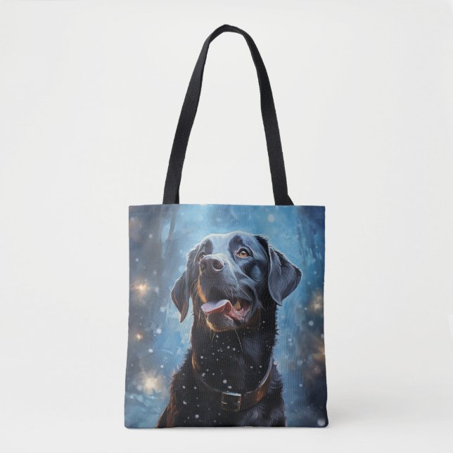 Svart Labrador Retriever Tygkasse (Framsida)