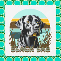 Svart Labrador Retriever Vintage Text