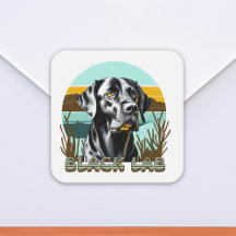 Svart Labrador Retriever Vintage Text