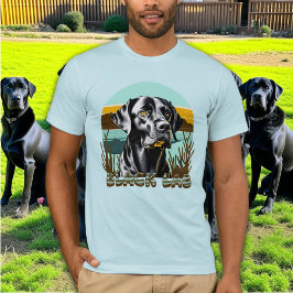 Svart Labrador Retriever Vintage Text T Shirt