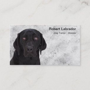 Svart Labrador Retriever Visitkort