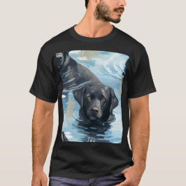 Svart Labrador Simmuster T Shirt