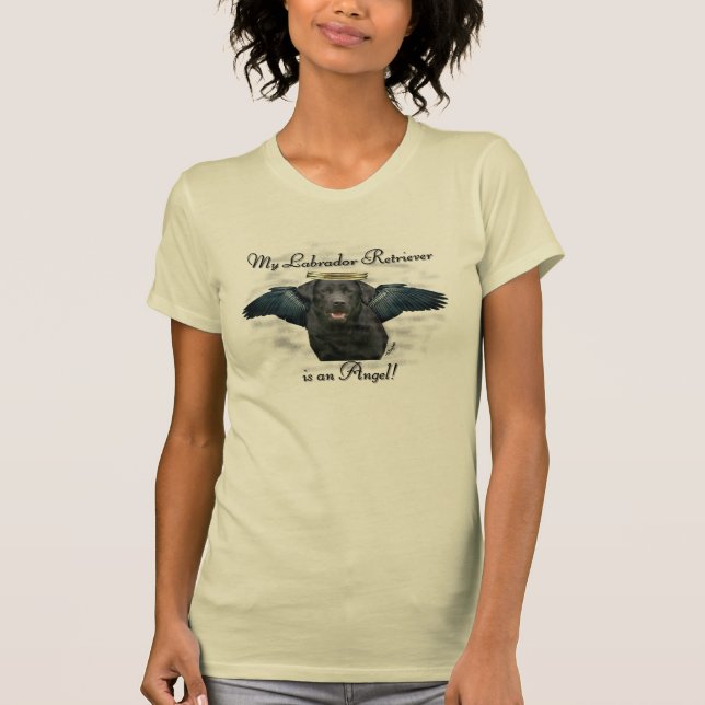 Svart Labrador skjorta T-shirt (Framsida)