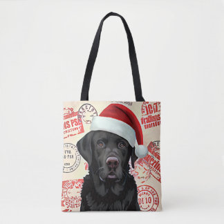 Svart labrador  tygkasse