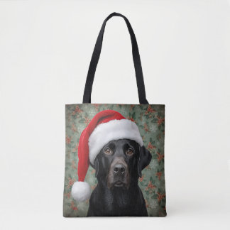 Svart labrador  tygkasse